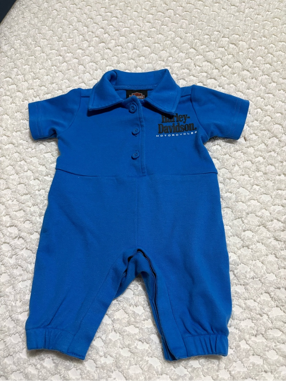 Harley-Davidson Royal Blue Baby One-Piece Footie